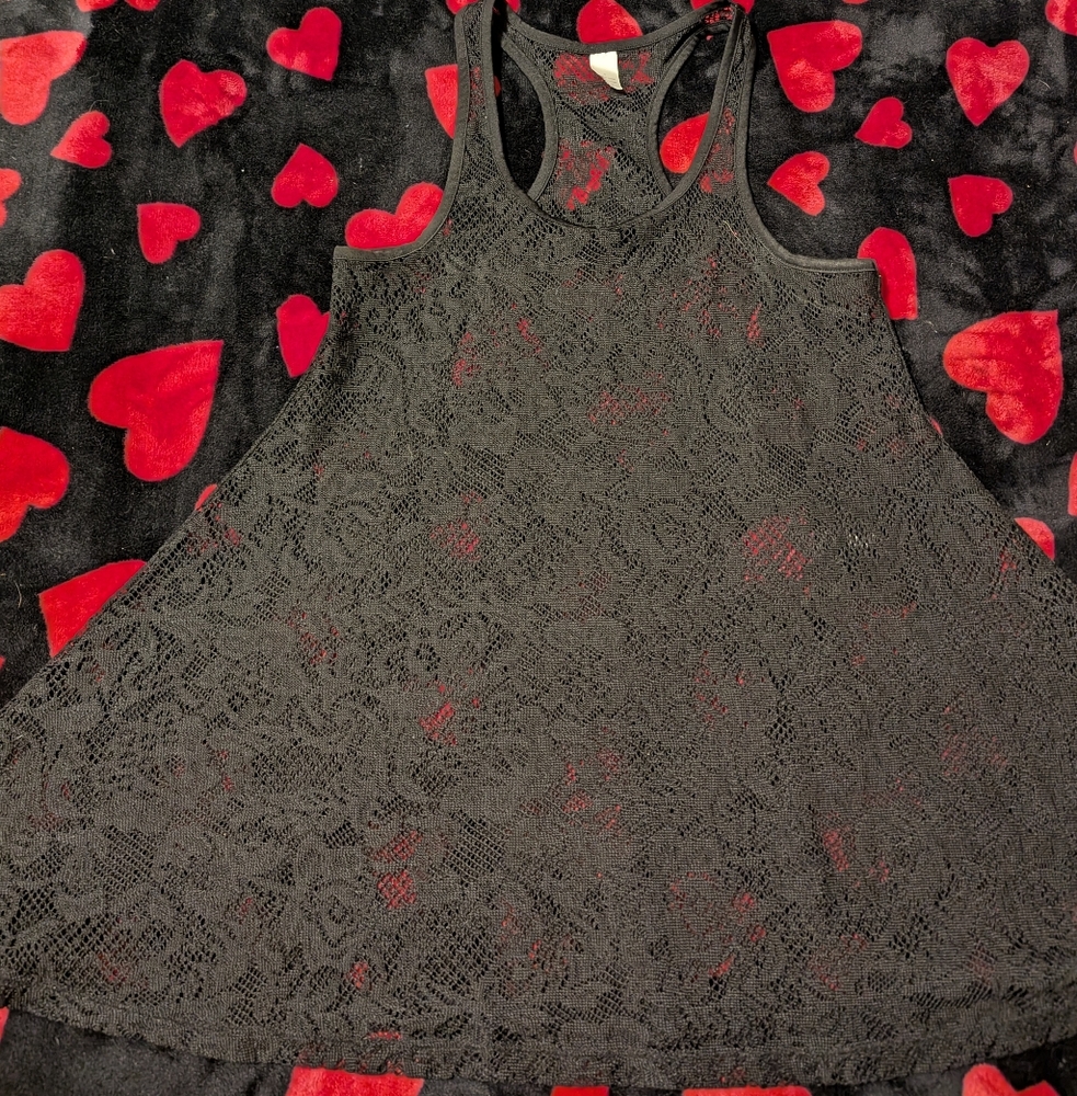 Black Lace Tank Top